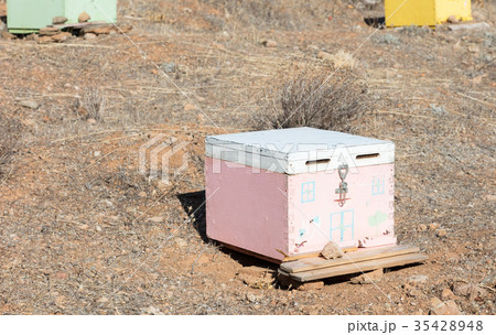Beehive with bees in Greece 35428948