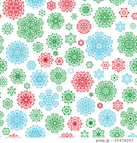 Christmas snowflakes seamless background. EPS 10 35429207