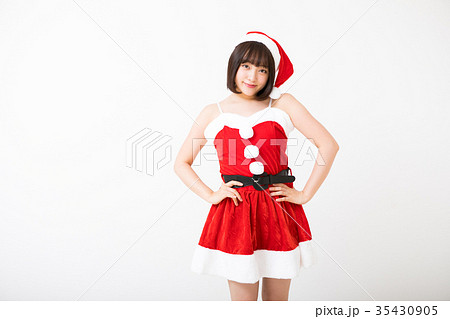 女性　サンタクロース 35430905