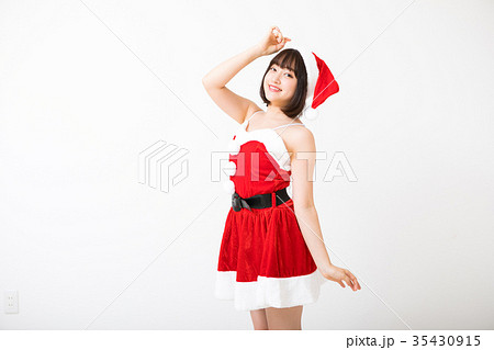 女性　サンタクロース 35430915