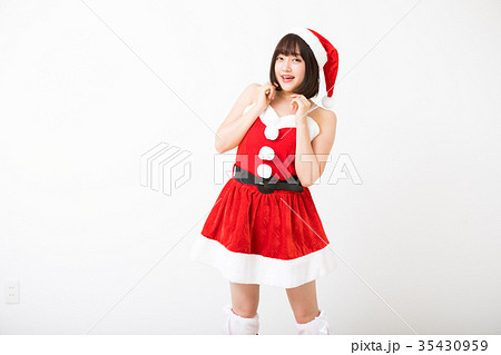 女性　サンタクロース 35430959