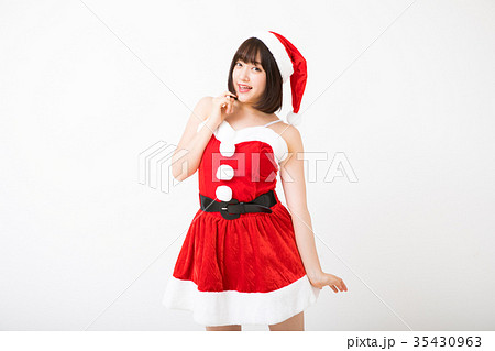 女性　サンタクロース 35430963