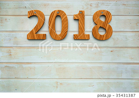 Wooden 2018 background 35431387