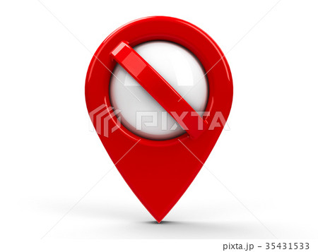 Red map pointer No #2 35431533