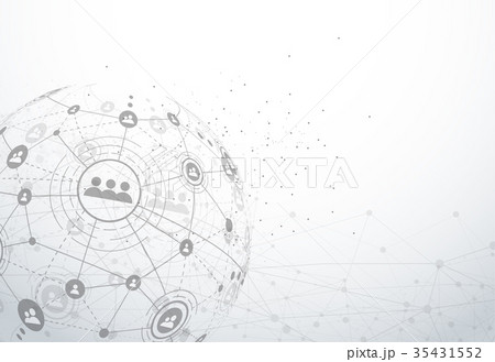 Global network connection. World map point 35431552