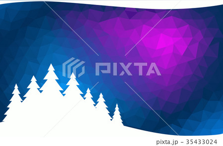 Abstract winter background with a contour forest Abstract winter background with a contour forest 35433024