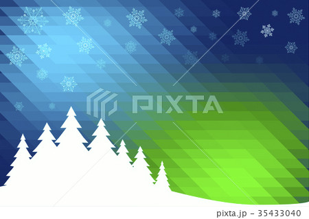 Abstract winter background with a contour forest 35433040