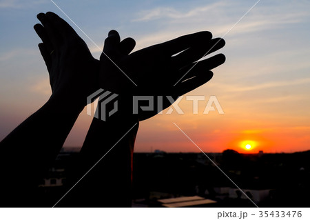 silhouette of a hand gesture like bird flying silhouette of a hand gesture like bird flying 35433476
