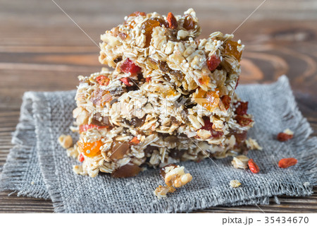 Homemade granola bars 35434670