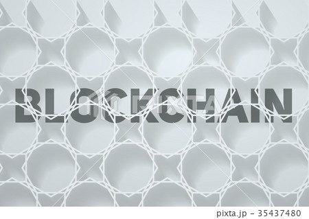 Light Digital background of Blockchain 35437480