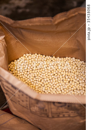 Soy beans in bag Soy beans in bag 35438068