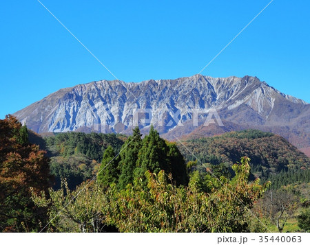 秋の奥大山の風景　大山　御机 35440063
