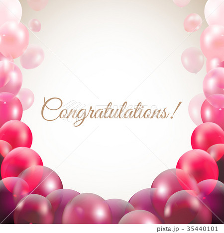 Congratulations Card With Balloons 35440101