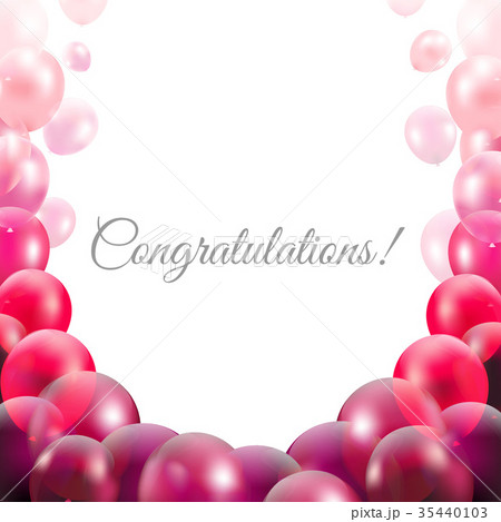 Congratulations Card With Pink Balloons 35440103