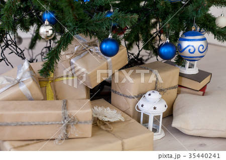 Christmas gifts under the Christmas tree for the Christmas gifts under the Christmas tree for the 35440241
