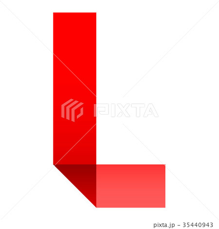 Font folded paper letter Font folded paper letter 35440943