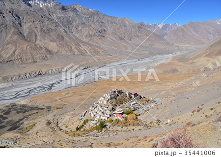 インドの絶景　スピティ谷のキー・ゴンパ 35441006