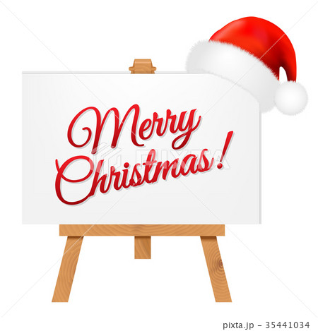 Banner With Santa Claus Cap 35441034