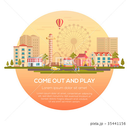 Come out and play - modern vector illustration 35441156