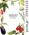 Watercolor menu template 35441318