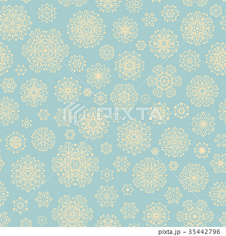 Christmas snowflake seamless pattern. EPS 10 35442796