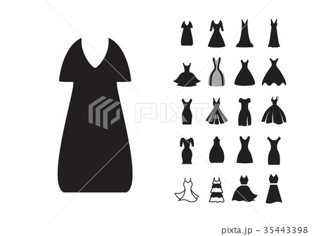 Woman dress icon 35443398