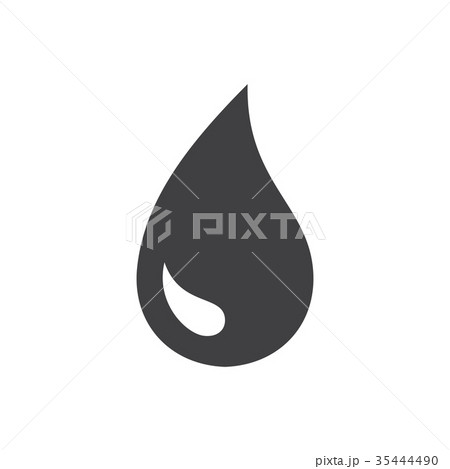 Black drop vector icon Black drop vector icon 35444490