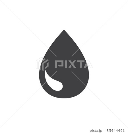 Black drop vector icon Black drop vector icon 35444491