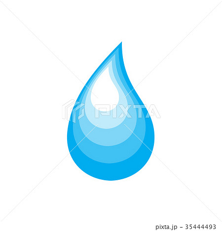 Blue drop vector icon 35444493