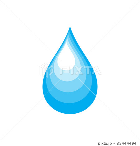 Blue drop vector icon 35444494