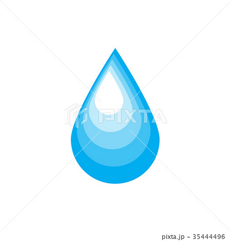 Blue drop vector icon 35444496