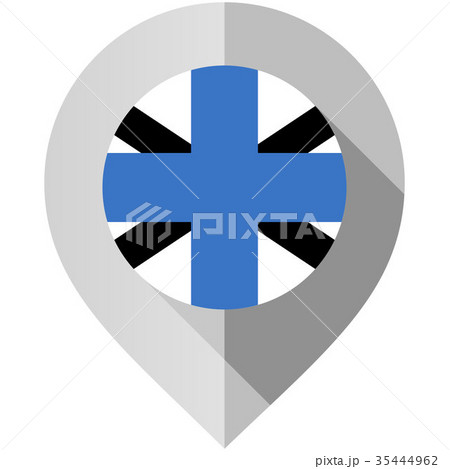 Marker with flag for map Marker with flag for map 35444962