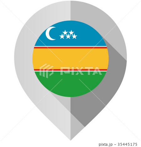 Marker with flag for map 35445175