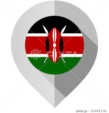 Marker with flag for map 35445176