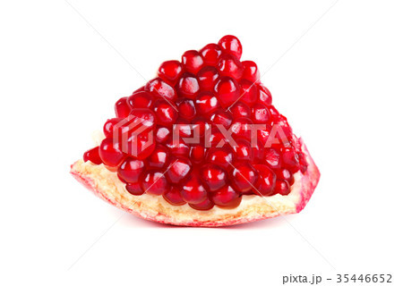 Pomegranate isolated on white background. Macro. Pomegranate isolated on white background. Macro. 35446652