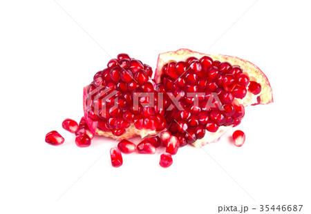 Pomegranate isolated on white background. Macro. 35446687