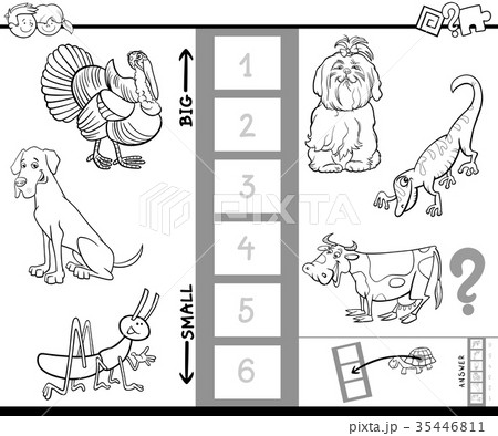 find biggest animal color book activity 35446811