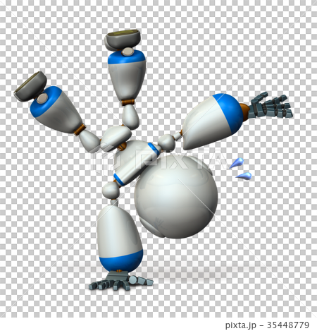 側転するキュートなロボット 側転するキュートなロボット 35448779