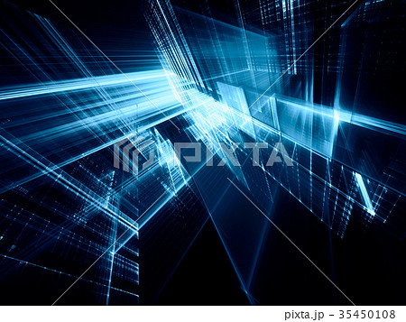 Abstract blue background element on black. Abstract blue background element on black. 35450108