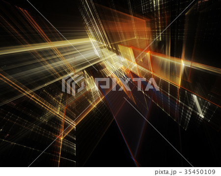 Abstract orange background element on black. 35450109
