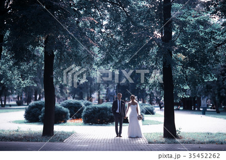 Cheerful guests at the wedding 35452262