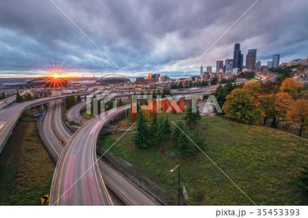 The Seattle Skyline and Freeway from Rizal Bridge The Seattle Skyline and Freeway from Rizal Bridge 35453393