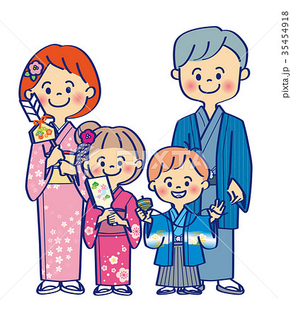 2世代和装家族のお正月 2世代和装家族のお正月 35454918