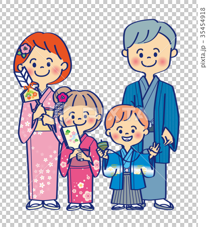 2世代和装家族のお正月 2世代和装家族のお正月 35454918