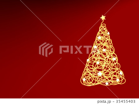 Golden Starry Christmas Tree 35455403