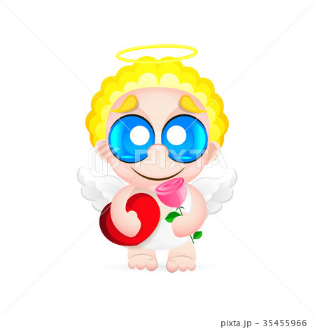 Beautiful and pretty cartoon little angel Beautiful and pretty cartoon little angel 35455966