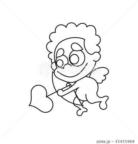 Beautiful and pretty cartoon little angel Beautiful and pretty cartoon little angel 35455968