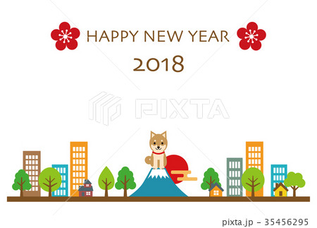 戌年　年賀状　テンプレート 35456295