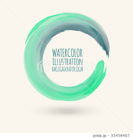Watercolor circle texture. Vector circle elements Watercolor circle texture. Vector circle elements 35456407