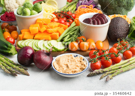Ingredients for vegetarian snack buddha bowl Ingredients for vegetarian snack buddha bowl 35460642